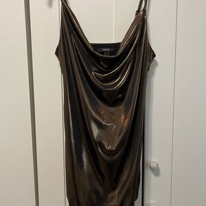 Forever 21 Metallic Brown Mini Dress